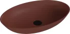 Mosdó, Sapho Banera Oval öntött márvány mosdó 60x40 cm, matt barna 14397.71