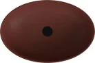 Mosdó, Sapho Banera Oval öntött márvány mosdó 60x40 cm, matt barna 14397.71