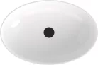 Mosdó, Sapho Banera Oval öntött márvány mosdó 60x40 cm, fehér/matt barna 14397.72