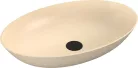 Mosdó, Sapho Banera Oval öntött márvány mosdó 60x40 cm, matt bézs 14397.81