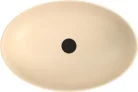 Mosdó, Sapho Banera Oval öntött márvány mosdó 60x40 cm, matt bézs 14397.81