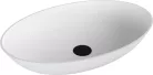 Mosdó, Sapho Banera Oval öntött márvány mosdó 60x40 cm, matt fehér 14397MAT