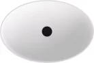Mosdó, Sapho Banera Oval öntött márvány mosdó 60x40 cm, matt fehér 14397MAT