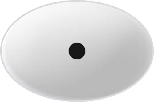 Mosdó, Sapho Banera Oval öntött márvány mosdó 60x40 cm, matt fehér 14397MAT