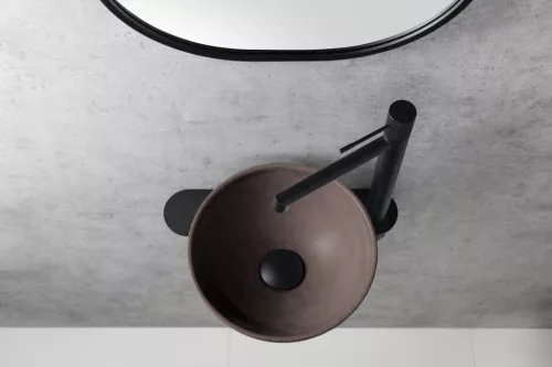 Mosdó, Sapho Minor beton mosdó 26 cm, sötét barna MR26015