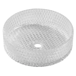   Mosdó, Sapho Maragua gravírozott üvegmosdó, 39,5 cm TY214CL