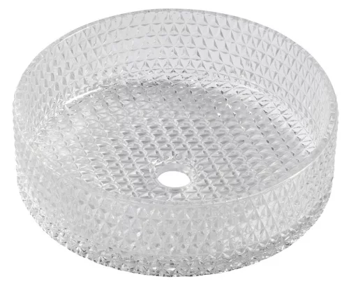 Mosdó, Sapho Maragua gravírozott üvegmosdó, 39,5 cm TY214CL