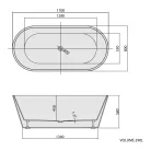 Kád, Sapho Azra szabadonálló kád, 170x80 cm 68631