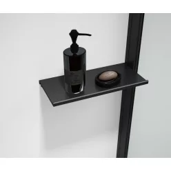   Polc, Sapho Esca polc faliprofilhoz, 230x120 mm, matt fekete ES8425