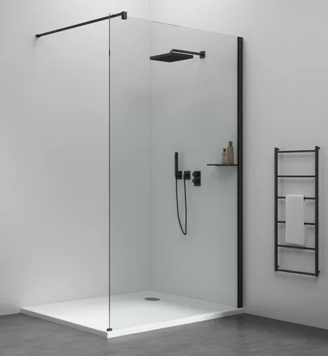 Polc, Sapho Esca polc faliprofilhoz, 230x120 mm, matt fekete ES8425