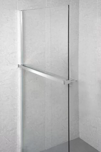 Polc, Sapho walk-in falra szerelhető zuhanypolc törölközőtartóval, 60-140 cm, króm EG1410