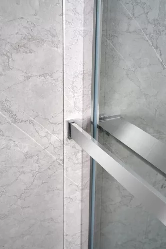 Polc, Sapho walk-in falra szerelhető zuhanypolc törölközőtartóval, 60-140 cm, króm EG1410