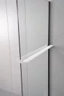 Polc, Sapho walk-in falra szerelhető zuhanypolc törölközőtartóval, 60-140 cm, matt fehér EG1434