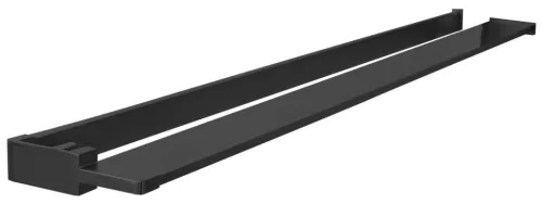 Polc, Sapho walk-in falra szerelhető zuhanypolc törölközőtartóval, 60-140 cm, matt fekete EG1425