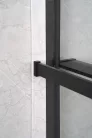 Polc, Sapho walk-in falra szerelhető zuhanypolc törölközőtartóval, 60-140 cm, matt fekete EG1425