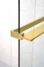Polc, Sapho walk-in falra szerelhető zuhanypolc törölközőtartóval, 60-140 cm, matt arany EG1446