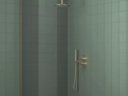 Trópusi zuhany, Ravak esőztető zuhanyfej köralakú, 250 mm 980.60GLB, Gold Brushed X07P1238