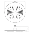 Trópusi zuhany, Ravak esőztető zuhanyfej köralakú, 250 mm 980.60GLB, Gold Brushed X07P1238