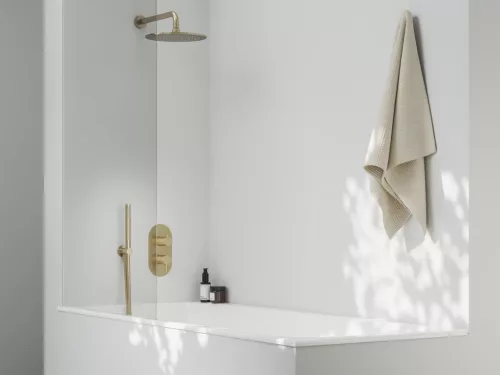 Fali kar, Ravak fali csatlakozó zuhanyfejhez 702.60GLB, Gold Brushed X07P1242