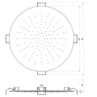 Trópusi zuhany, Ravak mennyezeti kerek fejzuhany 440 mm, króm 987.00CR X07P1258