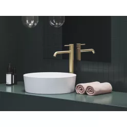   Mosdó csaptelep, Ravak Espirit mosdó csaptelep BeCool 340 mm ES 015.61GLB, Gold Brushed X070561