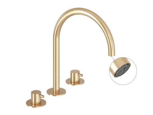 Mosdó csaptelep, Ravak Espirit 3 furatos 270 mm ES 018.60GLB, Gold Brushed X070599