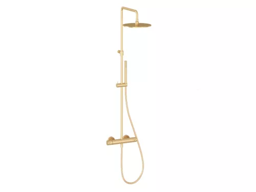 Zuhanyszett, Ravak Espirit termosztátos zuhanyoszlop szettel ES 091.60GLB, Gold Brushed X070614