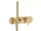 Falba süllyesztett csaptelep, Ravak Espirit háromutas, szettel, Gold Brushed X070606