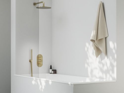 Falba süllyesztett csaptelep, Ravak Espirit  háromutas, Gold Brushed X070607