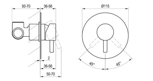 Falba süllyesztett csaptelep, Ravak Espirit egyutas, belső egységgel Gold Brushed X070609