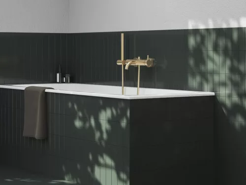 Kádtöltő csaptelep, Ravak Espirit fali, zuhanyszett nélkül ES 022.60GLB, Gold Brushed X07060