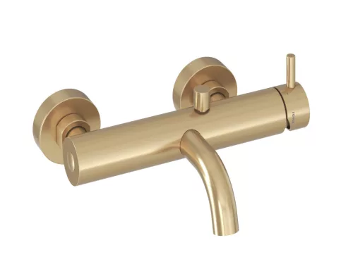 Kádtöltő csaptelep, Ravak Espirit fali, zuhanyszett nélkül ES 022.60GLB, Gold Brushed X07060
