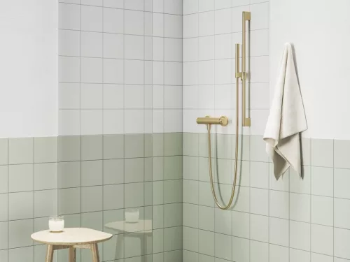Zuhany csaptelep, Ravak Espirit fali, zuhanyszett nélkül ES 032.60GLB, Gold Brushed X070604