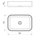 Mosdó, Ravak Ceramic Slim R 55 kerámiamosdó antracit XJX03155003