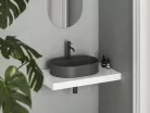 Mosdó, Ravak Ceramic Slim Shelf O 55 kerámiamosdó antracit XJX03155001