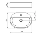 Mosdó, Ravak Ceramic Slim Shelf O 55 kerámiamosdó matt fehér XJX0E155001