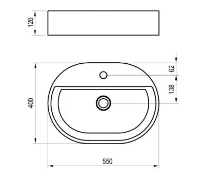 Mosdó, Ravak Ceramic Slim Shelf O 55 kerámiamosdó matt fekete XJX0D155002