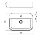 Mosdó, Ravak Ceramic Slim Shelf R 55 kerámiamosdó matt fehér XJX0E155005