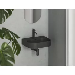   Mosdó, Ravak Ceramic Slim Wall O 55 N kerámiamosdó matt fekete XJX0D155003