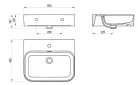 Mosdó, Ravak Ceramic Slim Wall R 55 N kerámiamosdó fehér XJX01155000