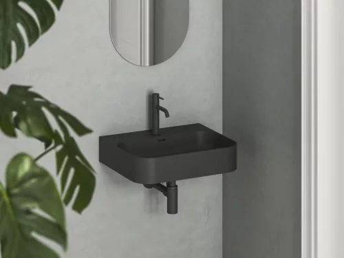Mosdó, Ravak Ceramic Slim Wall R 55 N kerámiamosdó matt fekete XJX0D155005