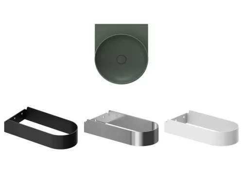 Mosdó, Ravak Yard 40 kerámiamosdó Grey Green, túlfolyó furat nélkül XJX08040000