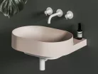 Mosdó, Ravak Yard 60 kerámiamosdó Alabaster Pink, túlfolyó furat nélkül XJX0G060000