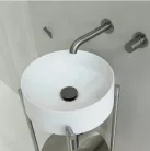 Falba süllyesztett csaptelep, Deante Silia Hexa mosdó csaptelep szálcsiszolt acél BHS_F54L