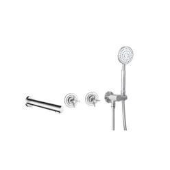   Falba süllyesztett csaptelep, Deante Temisto kádtöltő csaptelep zuhanyszettel, króm BQT_018P