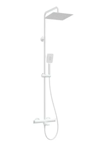 Zuhanyszett, Deante Therm termosztatikus, kádtöltő csapteleppel, fehér NAC_A1HT