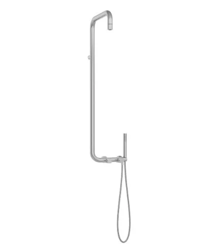 Zuhanyszett, Deante Silia Hexa zuhanyszett zuhany csapteleppel, szálcsiszolt acél NHS_F4XM