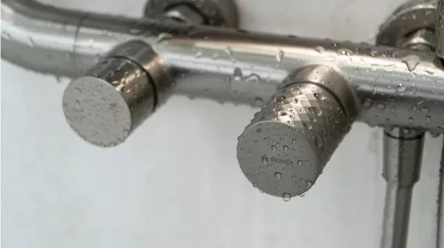 Zuhanyszett, Deante Silia Hexa zuhanyszett zuhany csapteleppel, szálcsiszolt acél NHS_F4XM