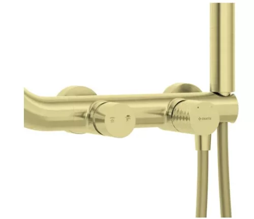 Zuhanyszett, Deante Silia Hexa zuhanyszett zuhany csapteleppel, szálcsiszolt arany NHS_R4XM