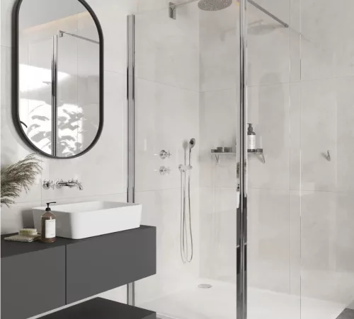 Trópusi zuhany, Deante Cascada kerek fejzuhany, 250 mm, króm NAC_091K